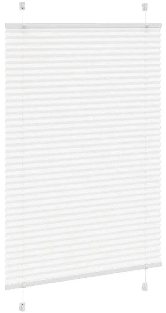 Branco Plissada Cega 95x100 cm Largura Tecido 94,4 cm Poliéster