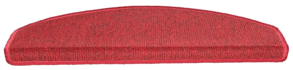 Tapetes de escadas 10 pcs 65x24x4 cm bordô