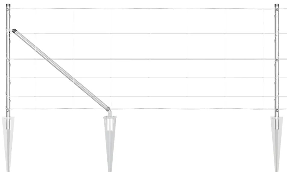 Cerca de Campo 0,8x25 m em Aço Galvanizado