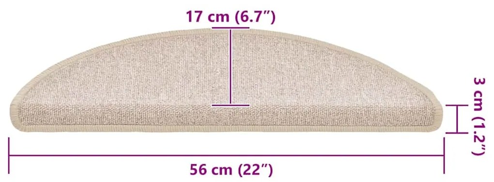 Tapetes de escada 20 pcs 56x17x3 cm cinzento-acastanhado