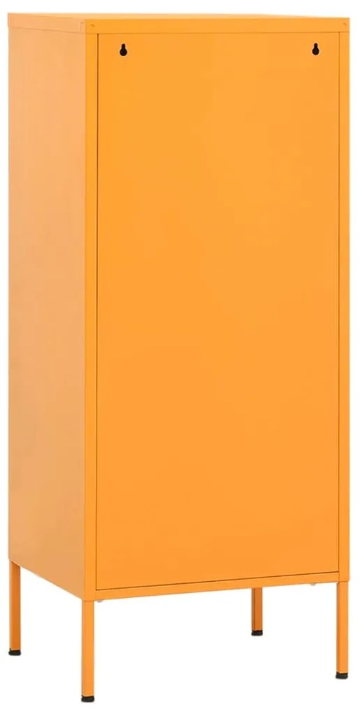 Armário de arrumação aço 42,5x35x101,5 cm amarelo mostarda