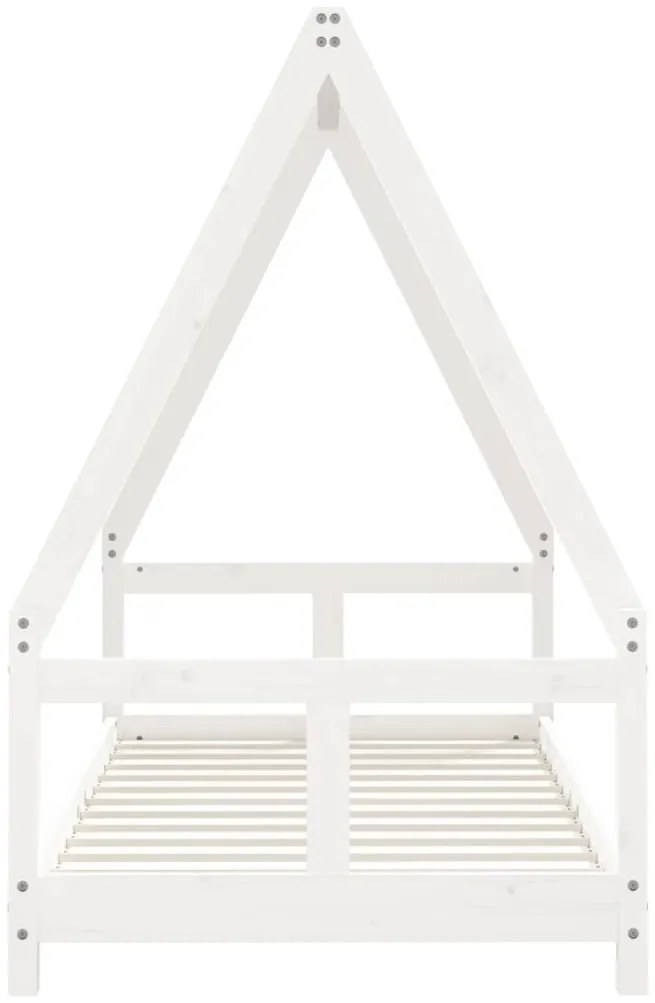 Estrutura de cama infantil 80x160 cm pinho maciço branco