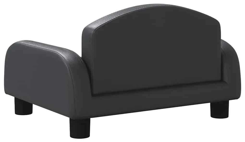 Cama para cães 50x40x30 cm couro artificial preto