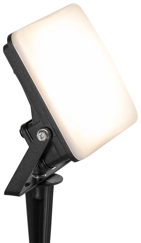 Projetores inteligentes preto 12,8 cm incl. LED IP65 com estaca para o chão - Ruud Moderno