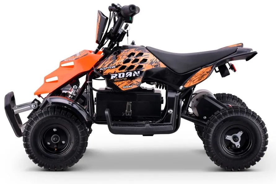 Mini Moto 4 elétrica para crianças Roan Raptor R4 500W Laranja
