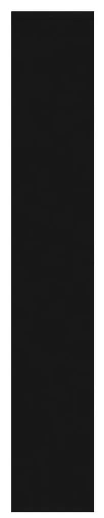 Sapateira com espelho de 3 divisórias 63x17x102,5 cm preto