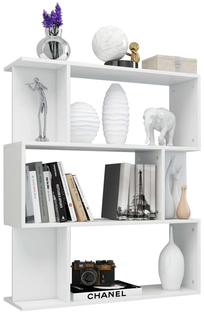 Estante/divisória 80x24x96 cm branco brilhante