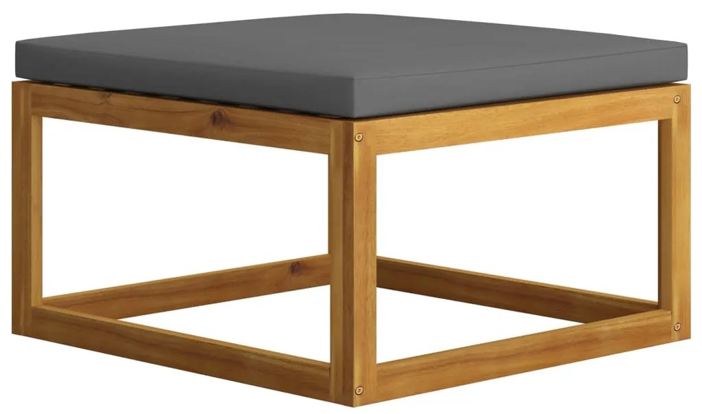 4 pcs conjunto lounge de jardim c/ almofadões acácia maciça