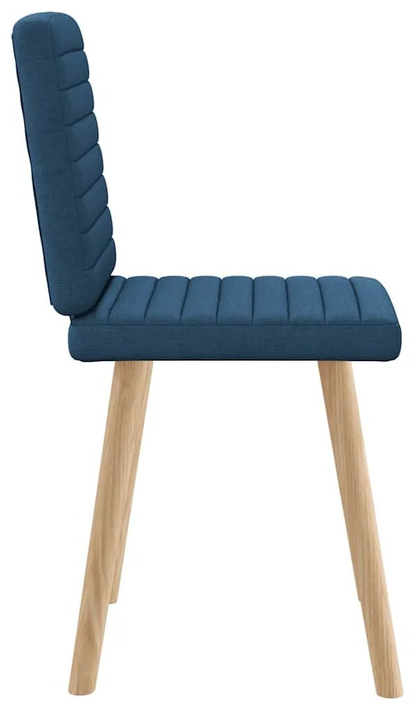 Cadeiras de jantar 2 pcs tecido azul