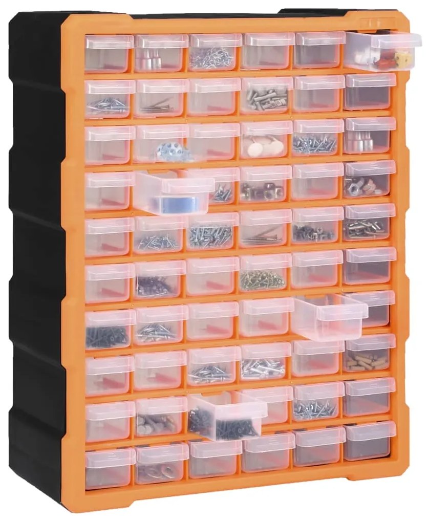 Caixa organizadora com 60 gavetas 38x16x47,5 cm