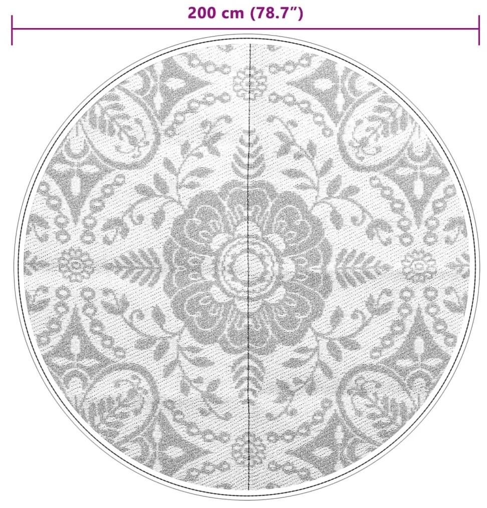 Tapete de exterior Ø200 cm ARAKIL PP Rosa
