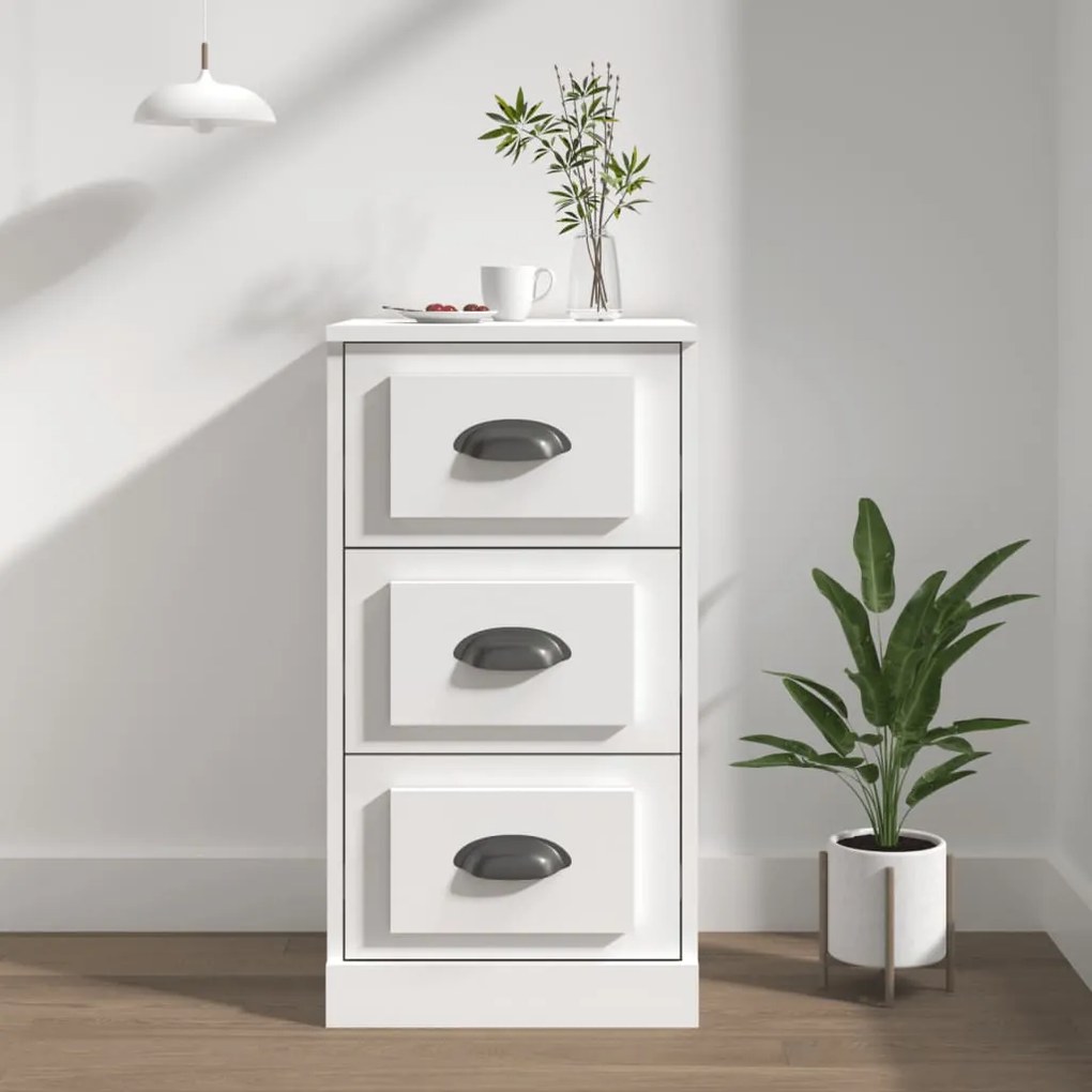 vidaXL Aparador 36x35,5x67,5 cm derivados de madeira branco