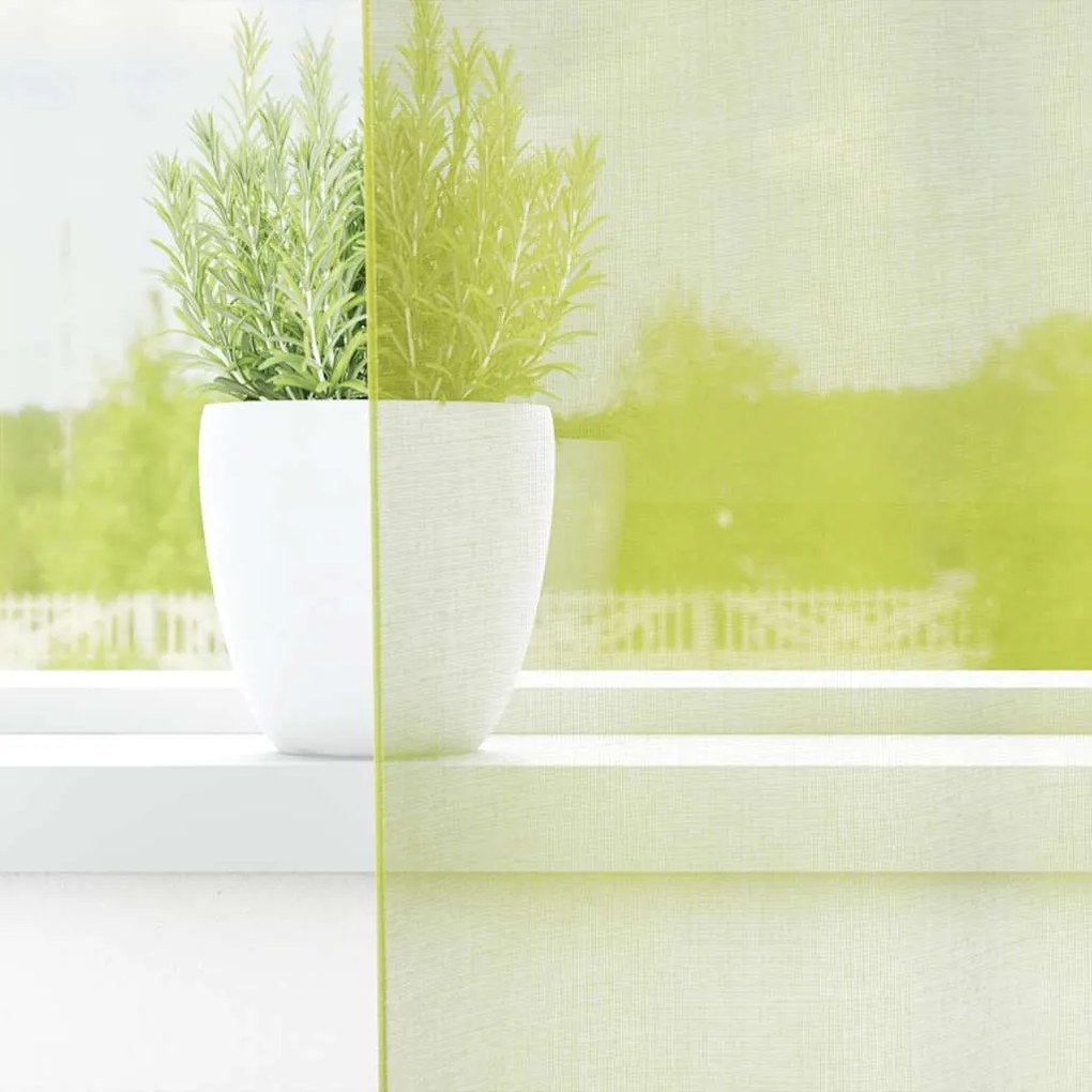 Cortinas de voile com aba 2 pcs verde-maçã