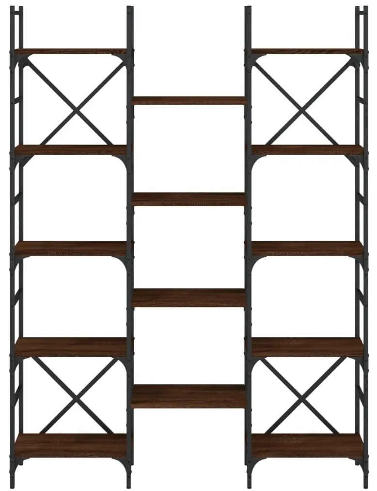 Estante 127,5x28,5x172,5 cm derivados madeira carvalho castanho
