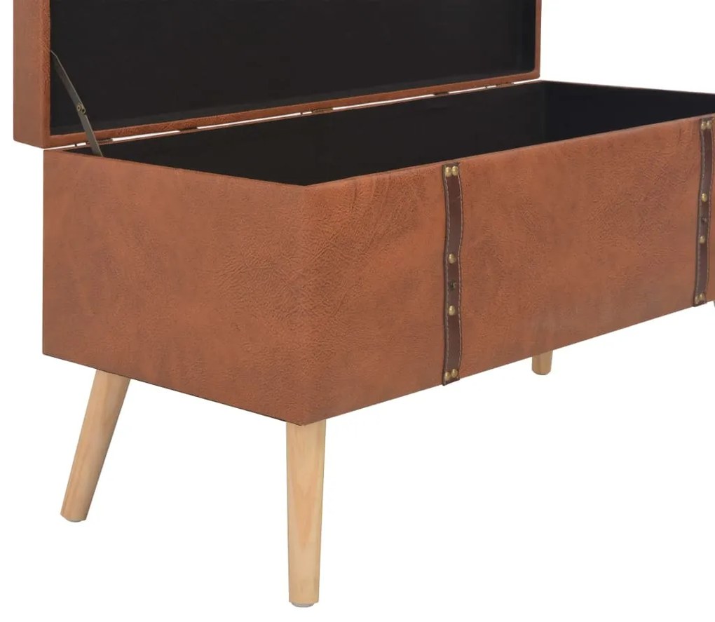 Bancos de arrumação 3 pcs couro artificial bronze