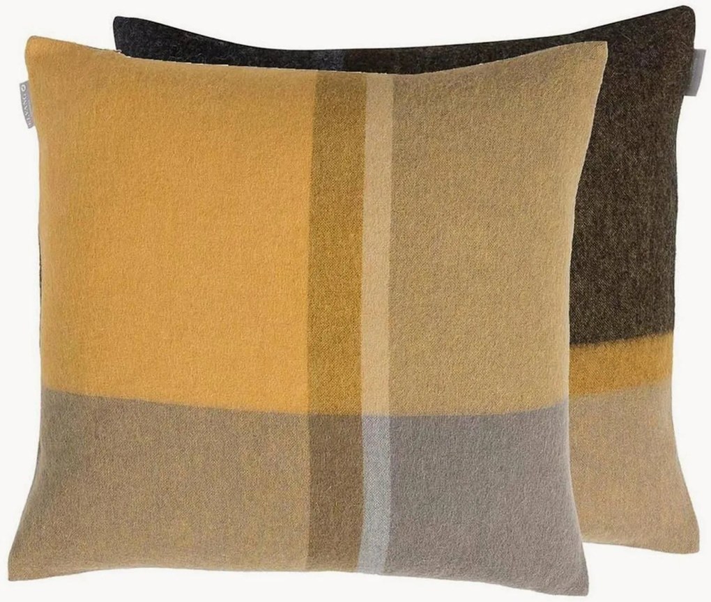 Capa de almofada reversível em lã de alpaca Manhattan