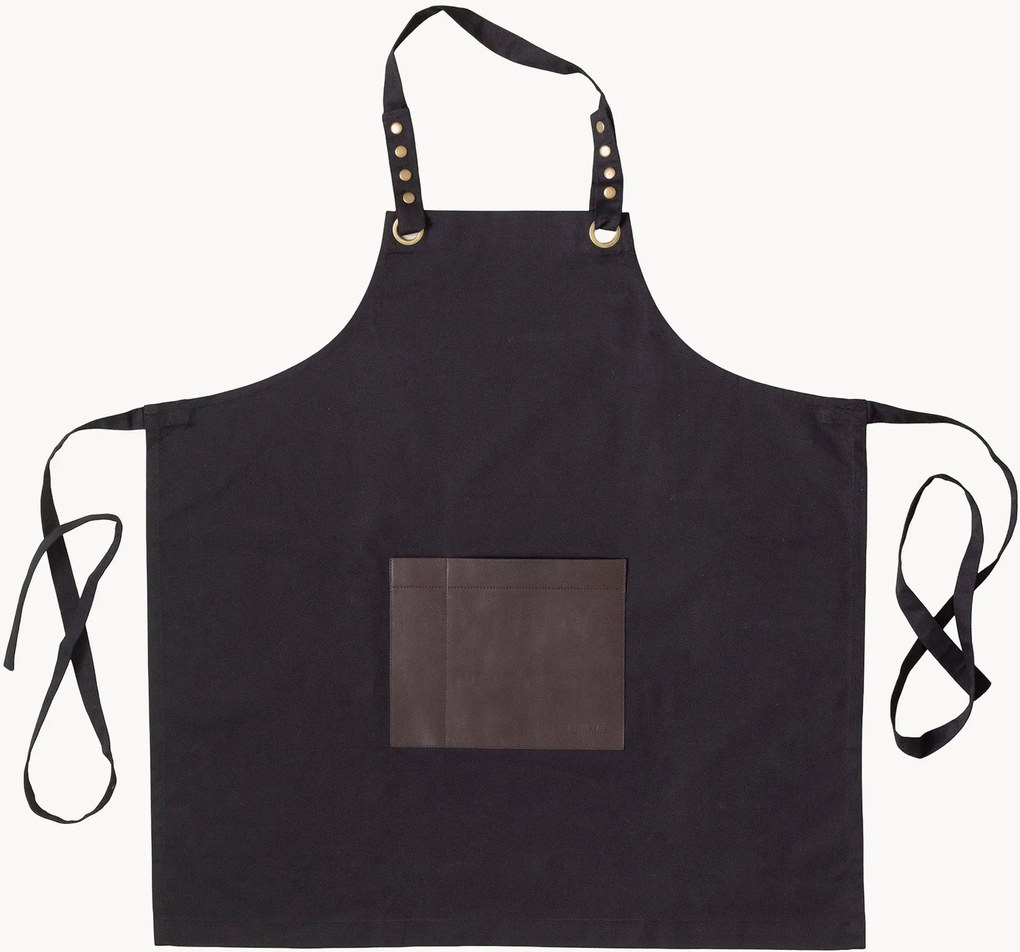Avental com bolso em pele sintética Honoré