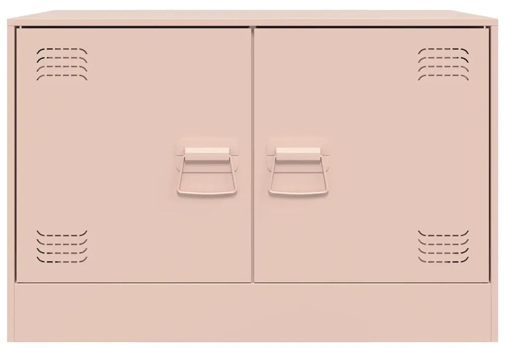 Móveis de TV 2 pcs 67x39x44 cm aço rosa