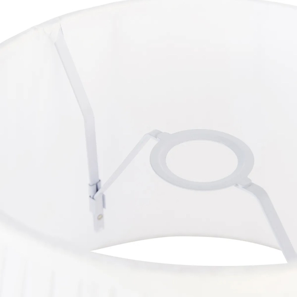 Abajur Plissado Branco 45/30 cm