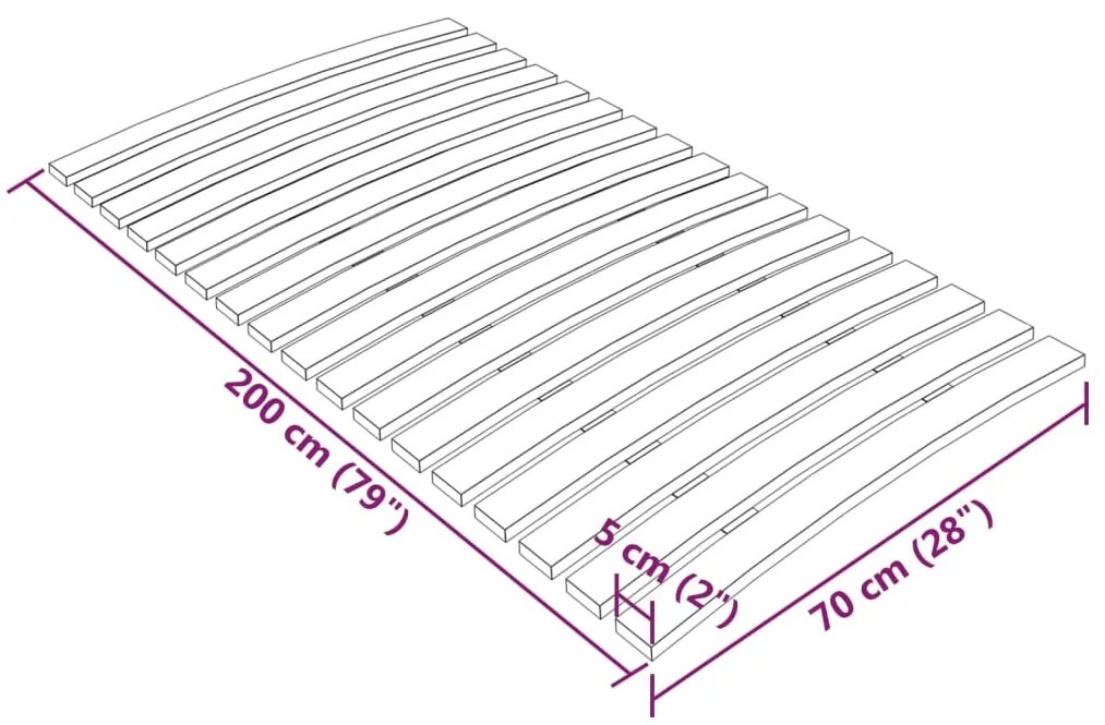 Estrado de ripas com 17 ripas 70x200 cm