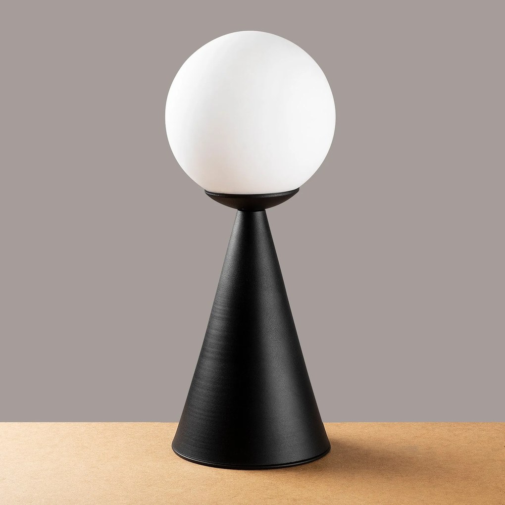 Candeeiro de Mesa Gondol – Preto e Branco – 19 x 19 cm