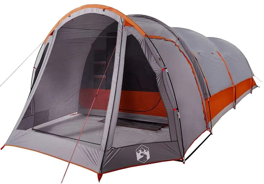 Tenda familiar túnel para 8 pessoas impermeável cinzento