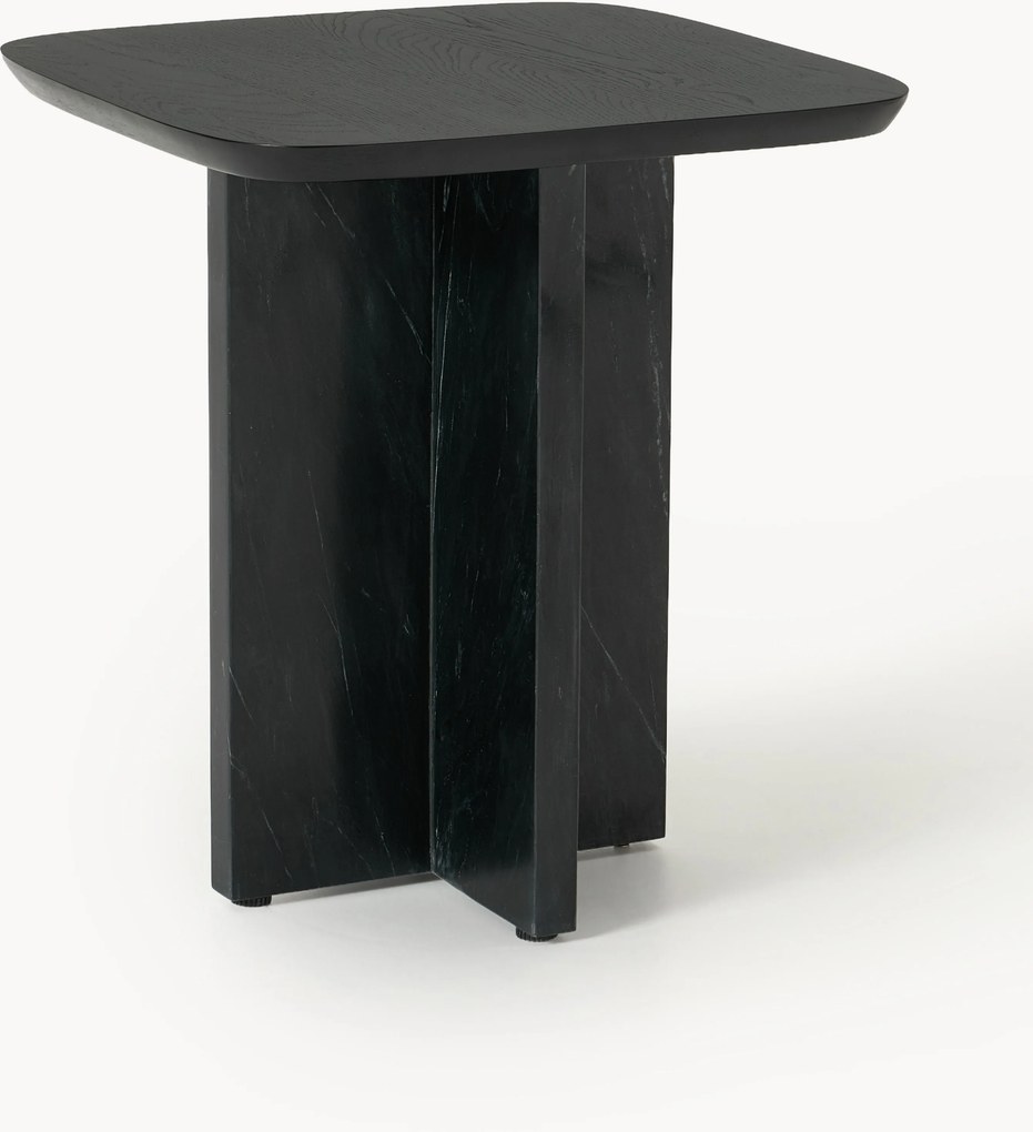 Mesa de apoio em madeira de carvalho e mármore Naida