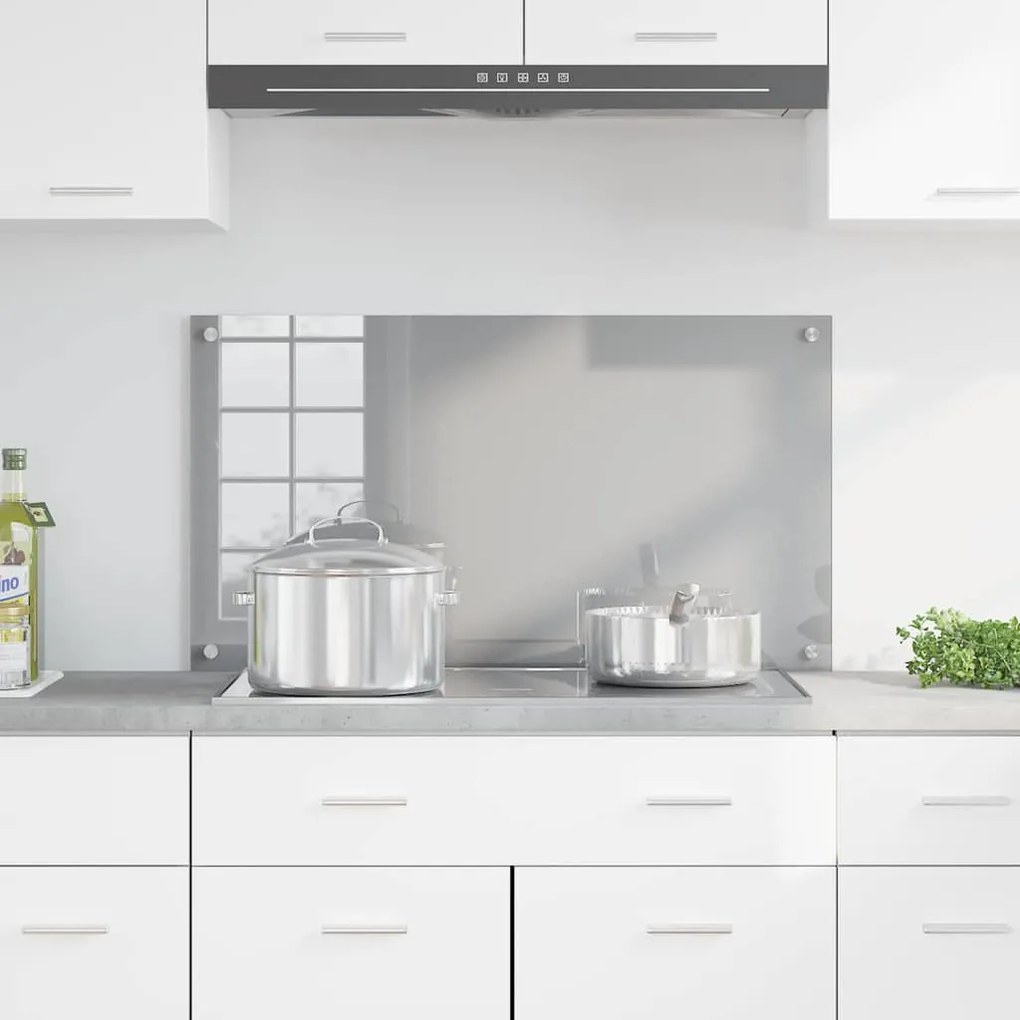 Luz de Revestimento de Cozinha Cinzento-Claro 90x50x0.6 cm Vidro Tempe
