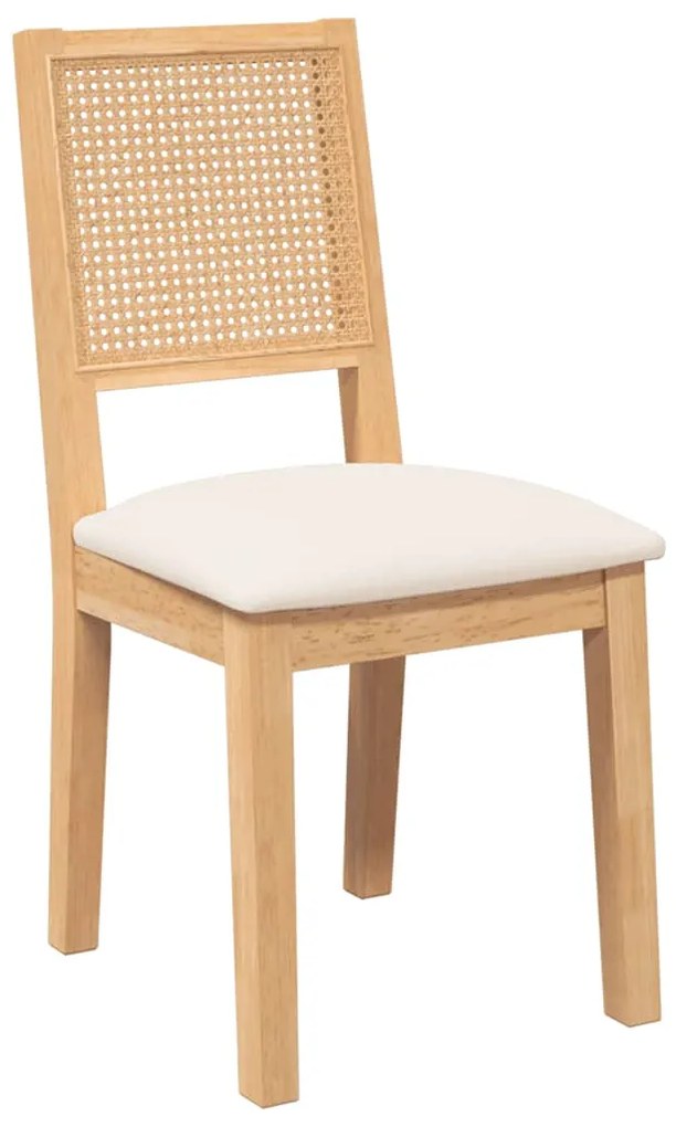 Cadeiras de jantar com almofadões 2 pcs madeira maciça