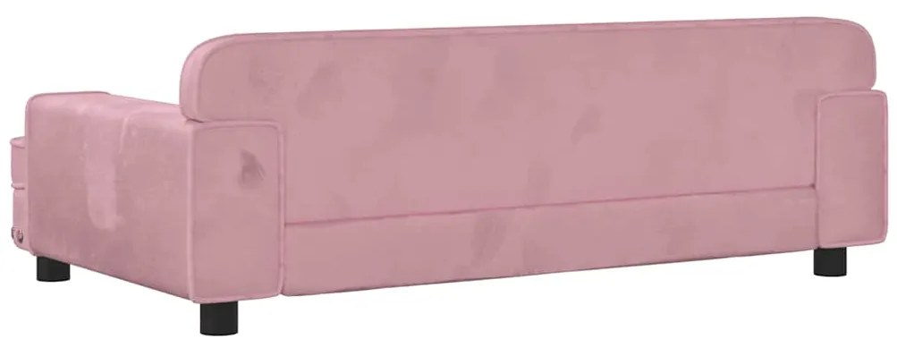 Cama para cães 90x53x30 cm veludo rosa