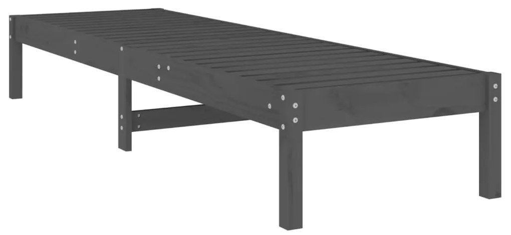 Espreguiçadeiras 2 pcs 199,5x60x74 cm pinho maciço cinzento