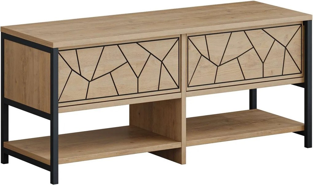 Cabideiro Berlin BA – Nogueira e Preto – 120x200x35 cm