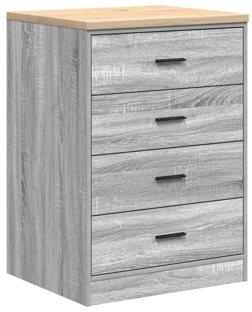 Armários de garagem 6 pcs derivados de madeira cinzento sonoma