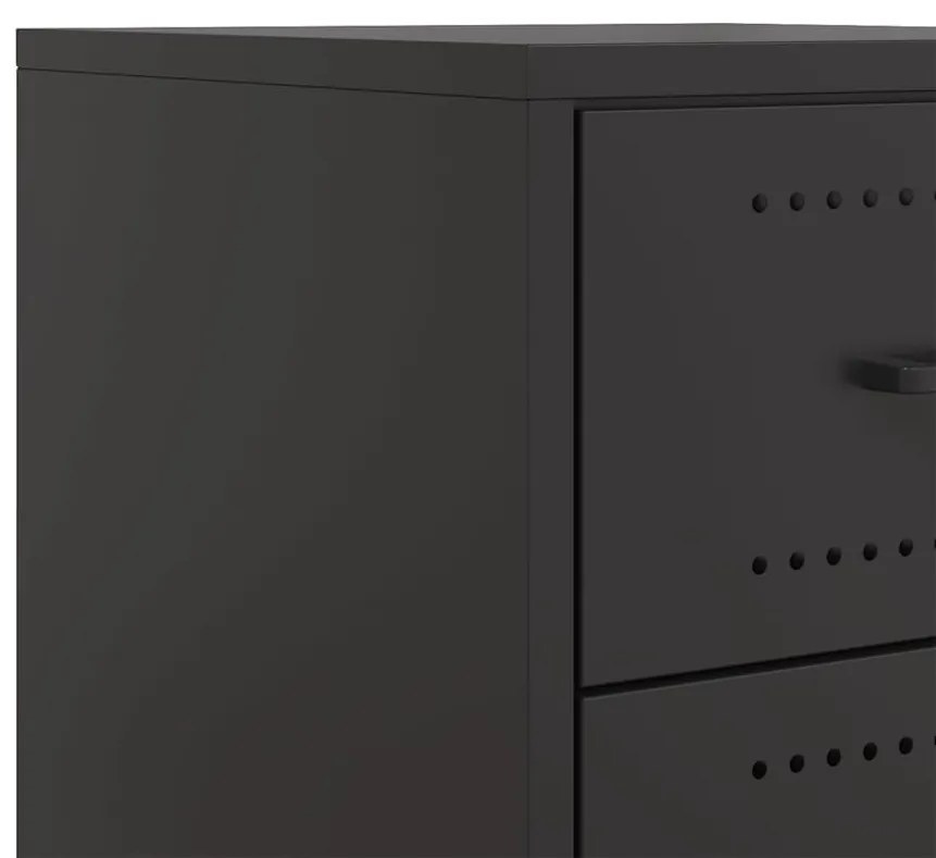 Mesa de cabeceira 36x39x43,5 cm aço preto