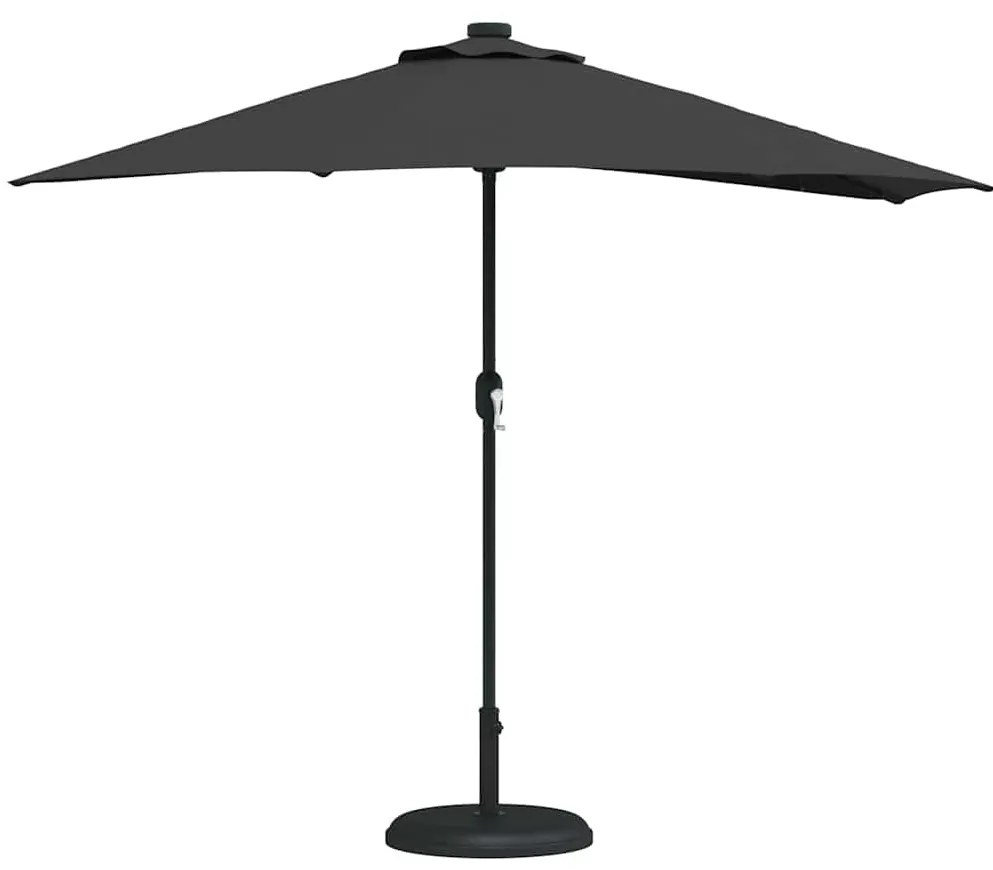 Guarda-sol de Jardim Preto 294 x 150 x 224 cm tecido