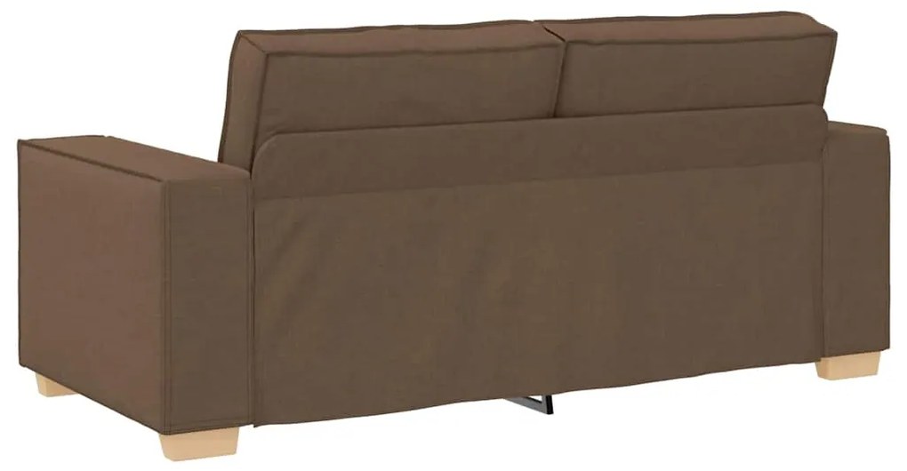 Sofá de 2 lugares marrom 140 cm tecido