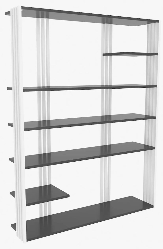 Estante Jenny – Antracite e Branco – 120x160x29,6 cm