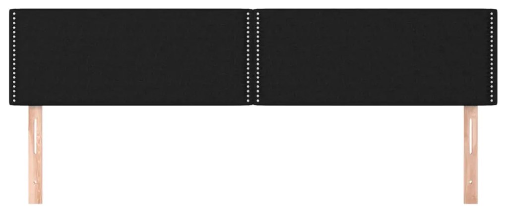 Cabeceira de cama 2 pcs tecido 90x5x78/88 cm preto