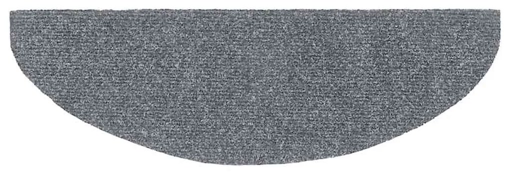 Tapetes de escada autoadesivos 30 pcs 65x21x4cm cinzento-claro