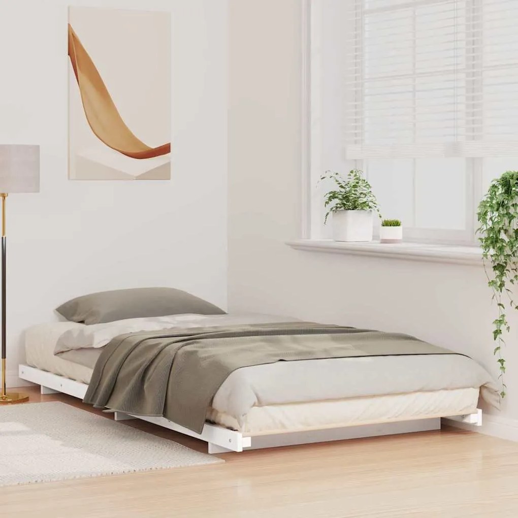 Estrutura de cama de chão Branco 90 x 210 cm