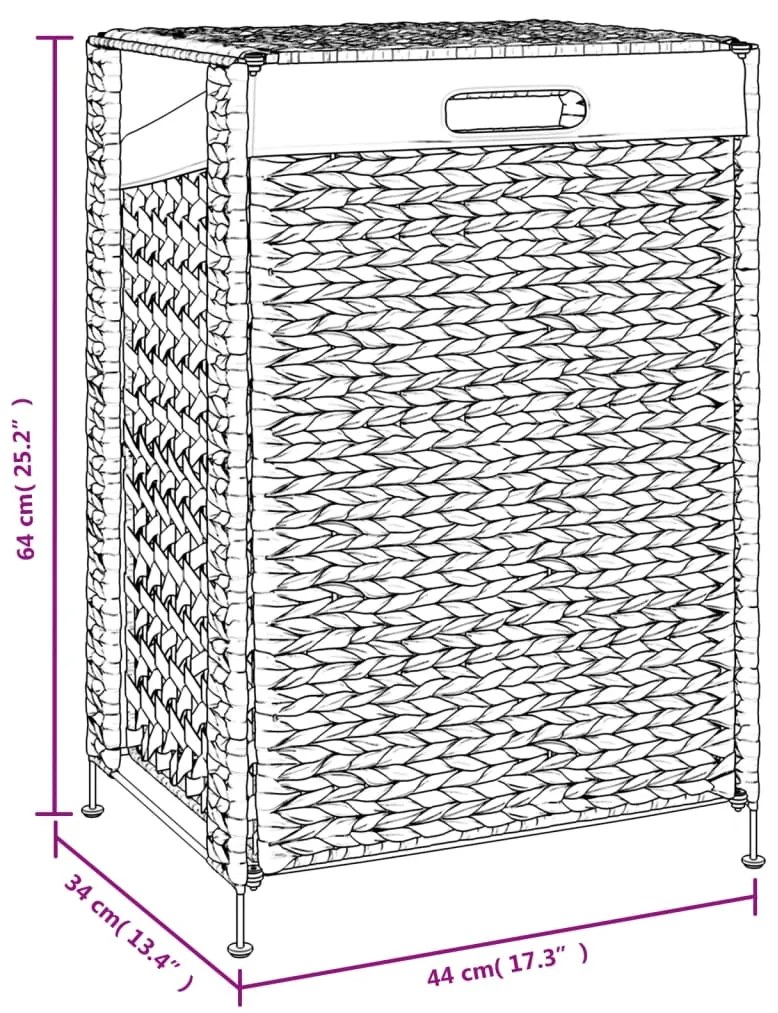 Cesto para roupa suja 44x34x64 cm jacinto de água