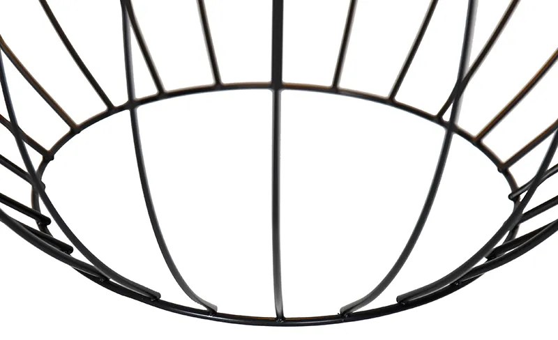 Candeeiro de suspensão de design preto 50 cm - Wire Dos Design