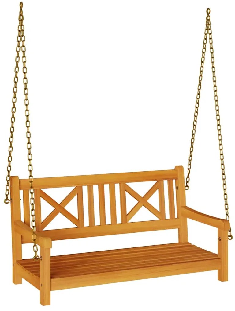 Banco de Balanço para Jardim de 2 Lugares 110x56x58 cm de Madeira Sóli