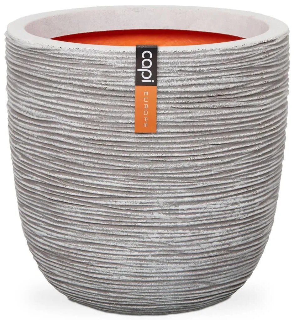 424240 Capi Vaso oval Nature Rib 43x41 cm marfim KOFI933