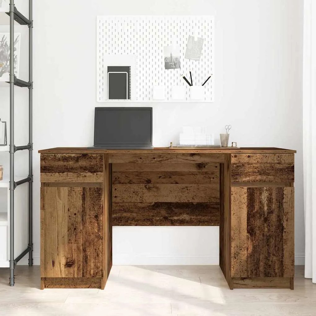 mesa vidaXL madeira antiga 140x49x76 cm madeira engenheirada