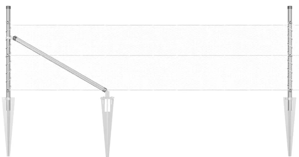 Cerca Hexagonal vidaXL 0.4x10 m Aço Galvanizado