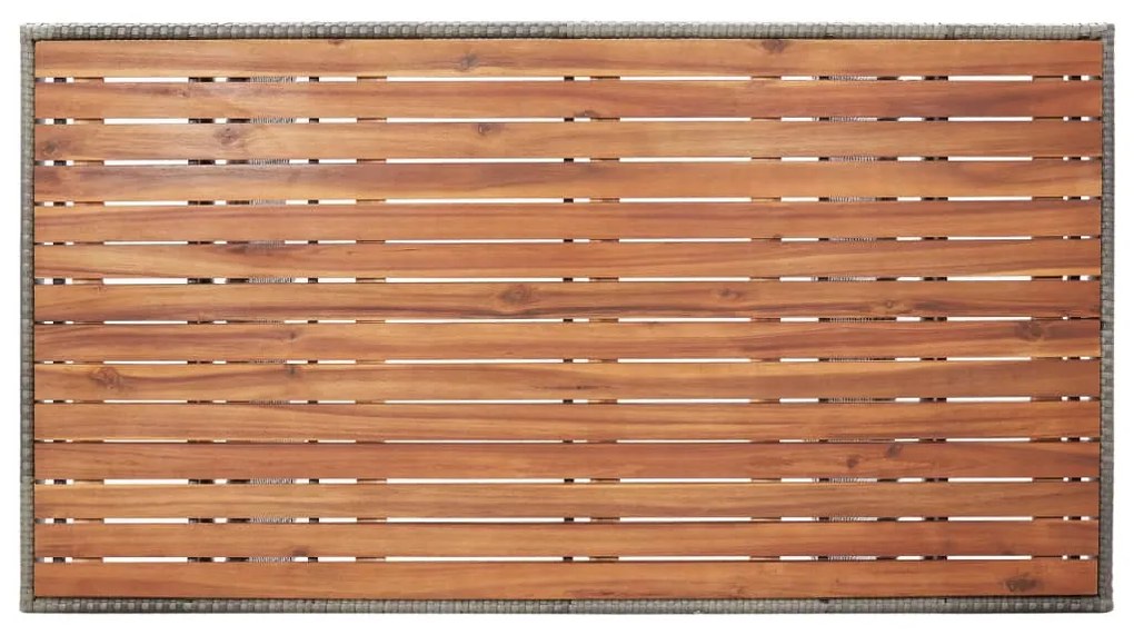 Mesa de jardim 120x70x66 cm madeira de acácia maciça cinzento