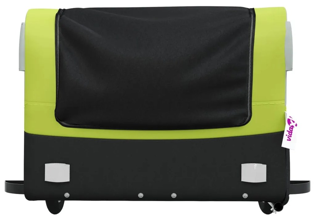 Reboque para bicicleta 45 kg ferro preto e verde