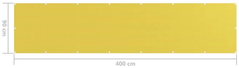 Tela de varanda 90x400 cm PEAD cor amarelo