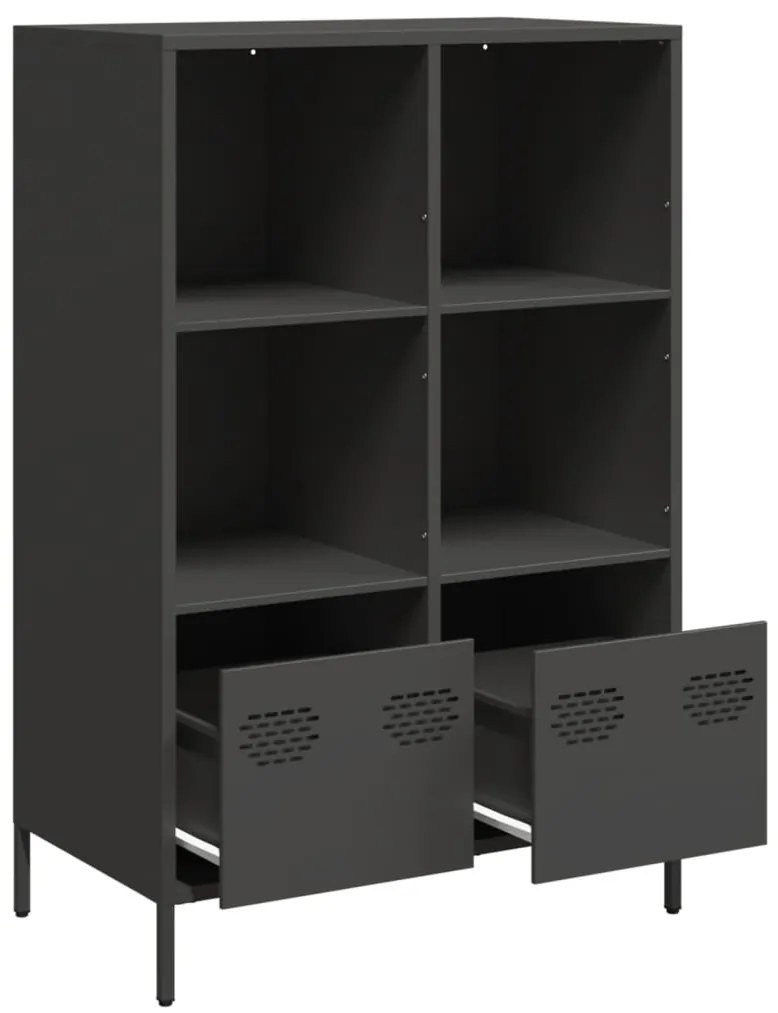 Móvel alto 68x39x103,5 cm aço preto